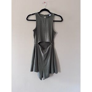 DIVIDED Green Olive Stretch Romper Women's Size Small, Soft EUC